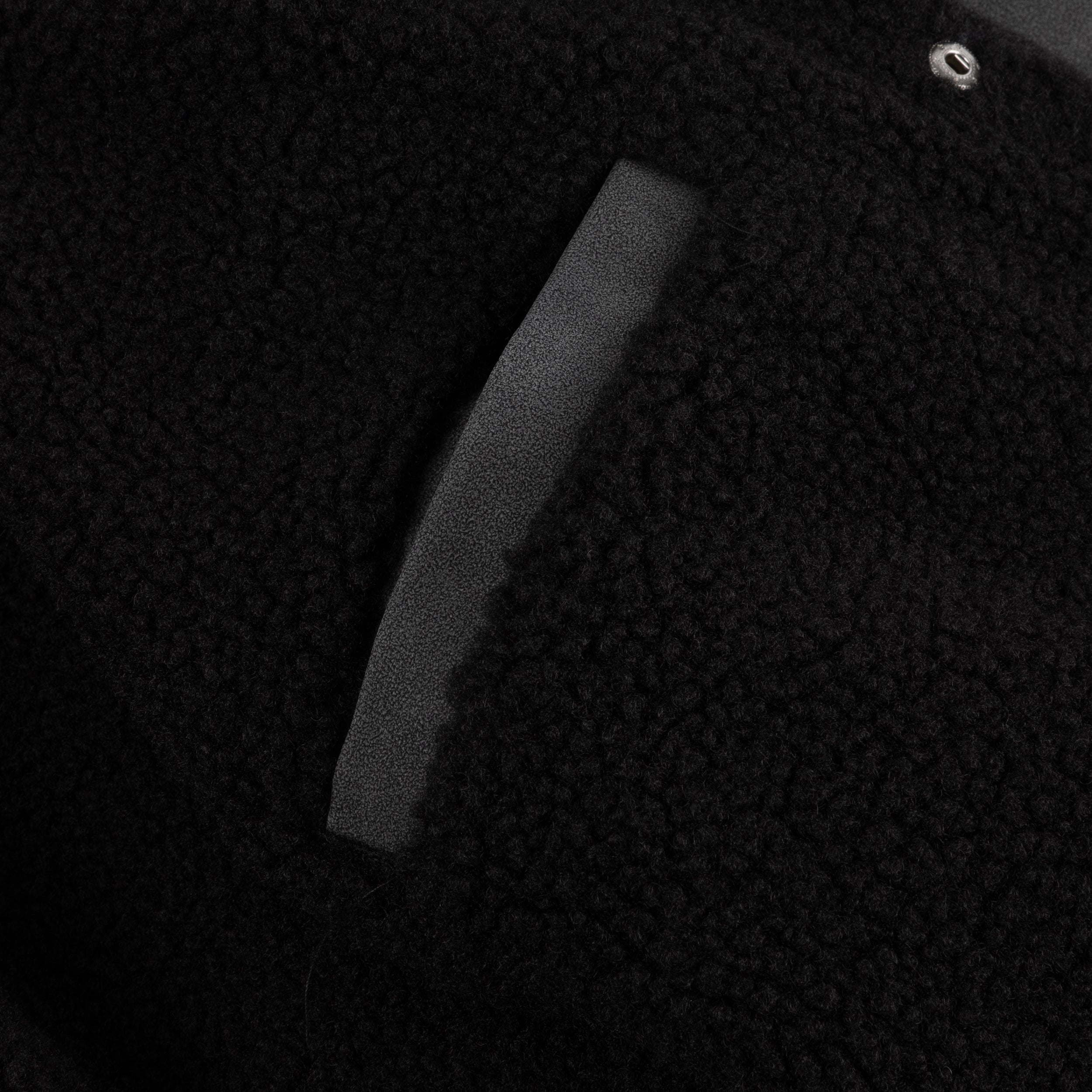 Faux Suede Varsity Jacket