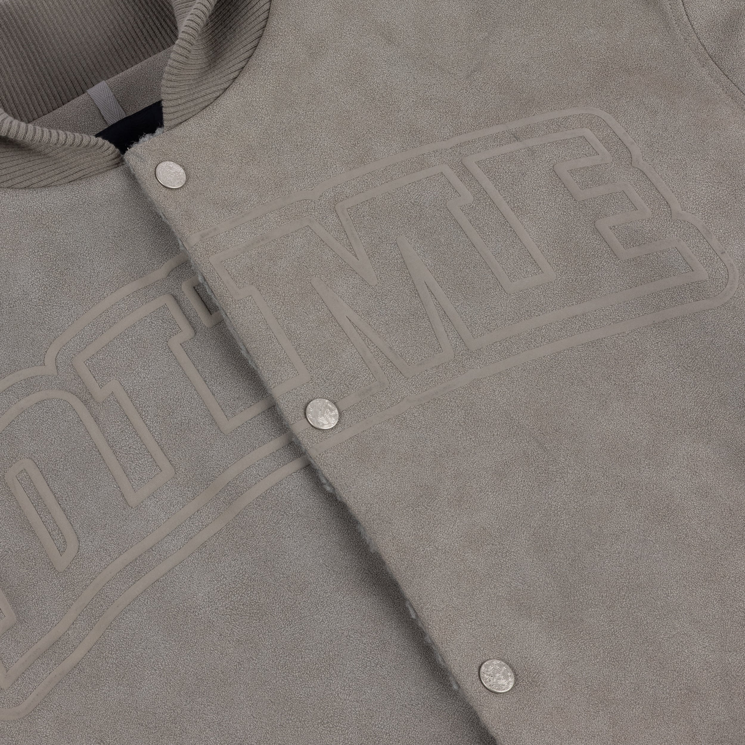 Faux Suede Varsity Jacket