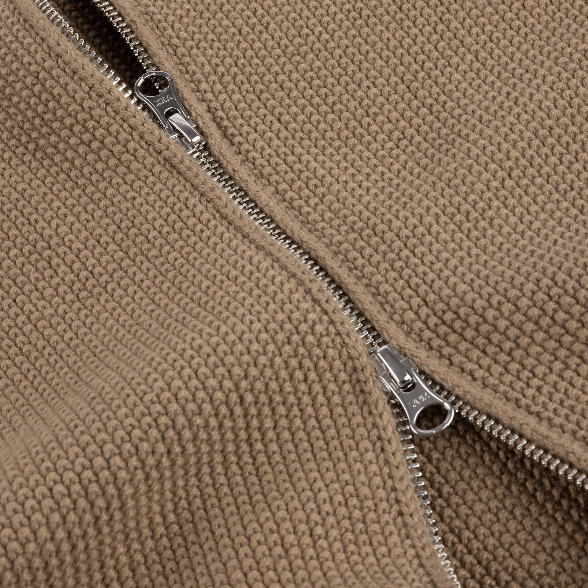 Knitted Pique Zip Sweater