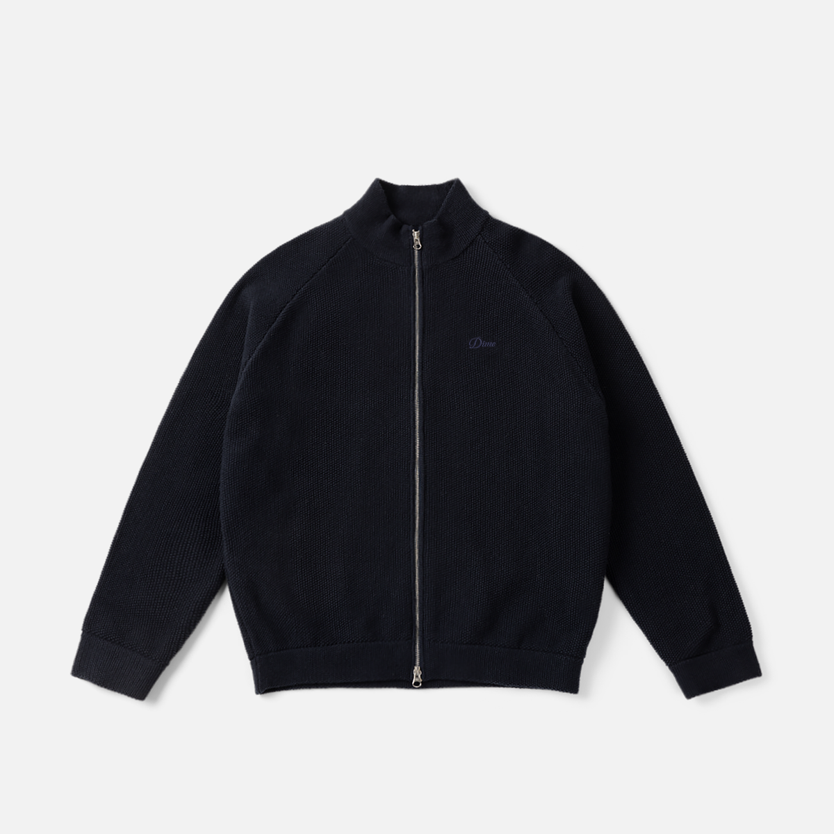 Knitted Pique Zip Sweater