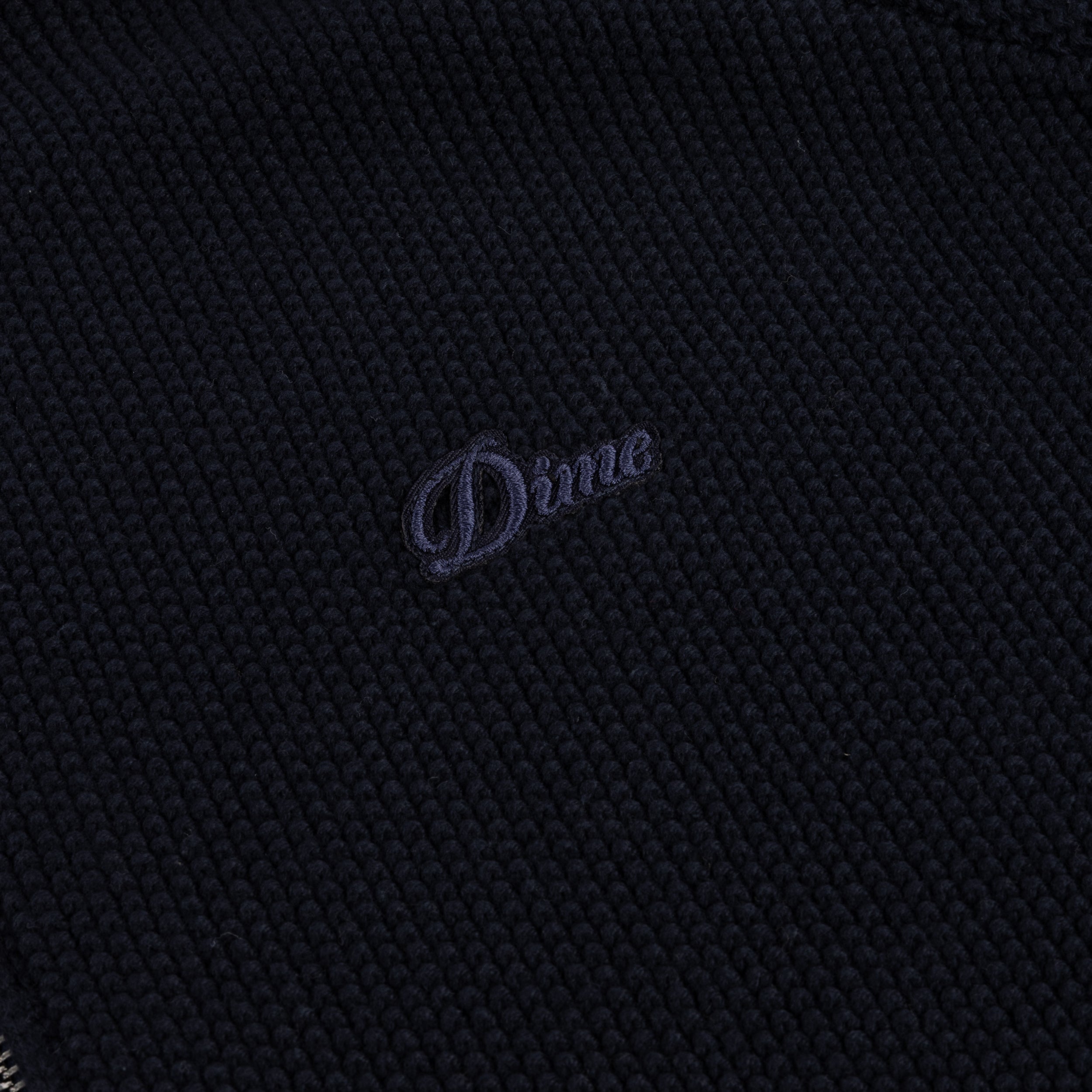 Knitted Pique Zip Sweater