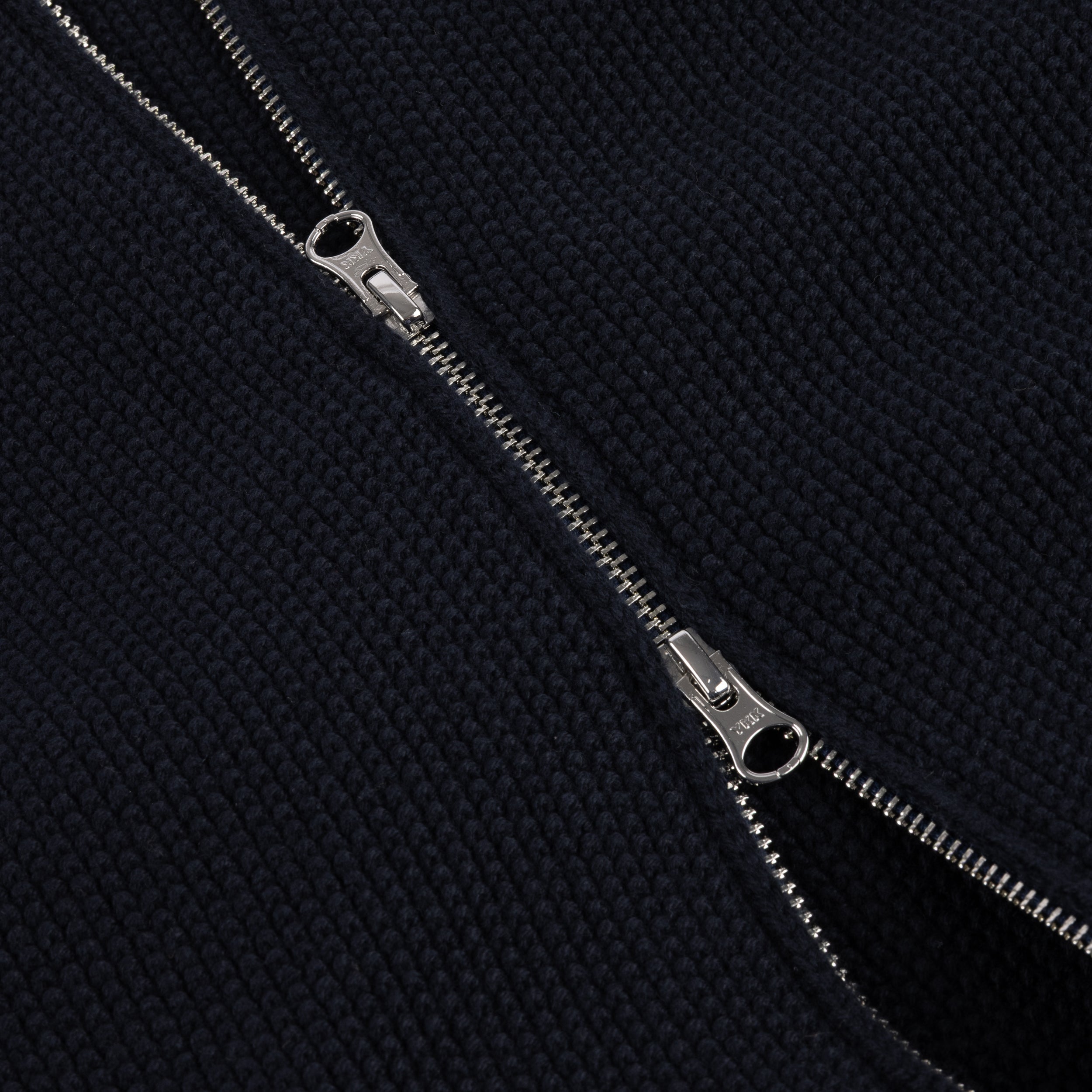 Knitted Pique Zip Sweater