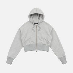 Cropped Zip Hoodie
